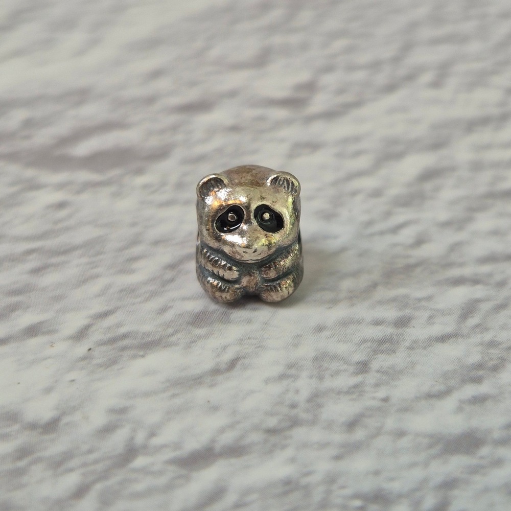 Pandora Sterling Silver Panda Bear Charm 790490 Retired Animal Bead S925 ALE